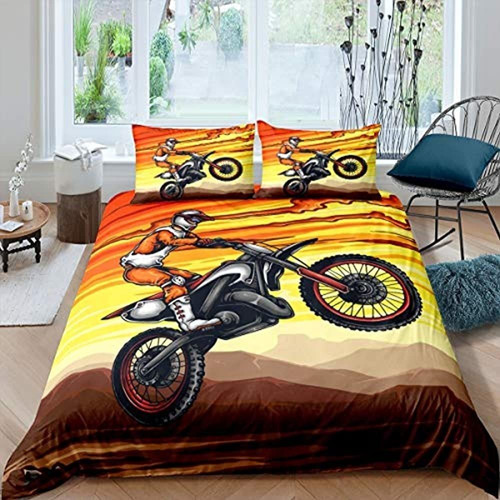 Motocross Rider Juego De Ropa De Cama Para Adolescentes Niño