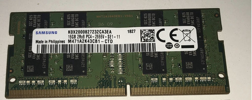 Memoria Samsung 16gb 2rx8 Pc4-2666v-se1-11