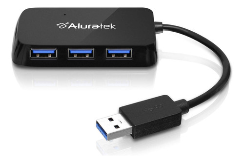 Aluratek 4 Puertos Usb 3.1 Superspeed Hub Con Cable Conectad