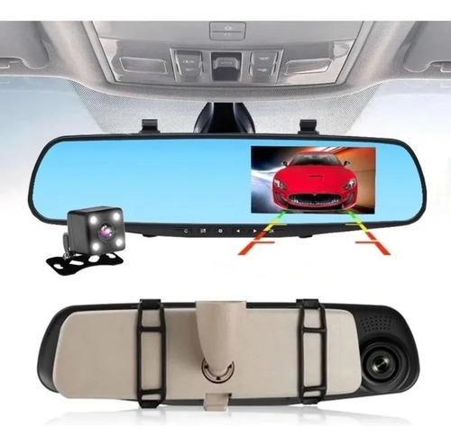 Espejo Retrovisor + Camara Frontal Y Camara Retroceso Hd