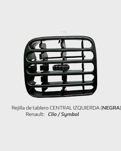 Rejilla Central Izquierda A/a Renault Symbol Clio Negra