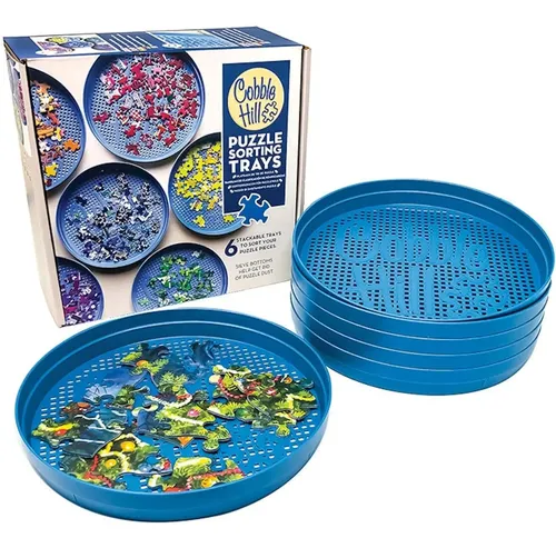 6 Bandejas De Fieltro Apilables Para Rompecabezas – Organizador Portátil Con Compartimentos – Regalo Para Amantes De Puzzle