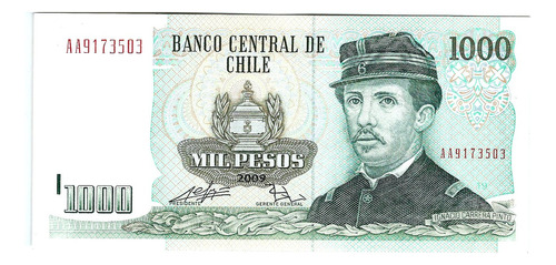 Chile - Billete 1000 Pesos 2009 - Aa9173503 - Unc