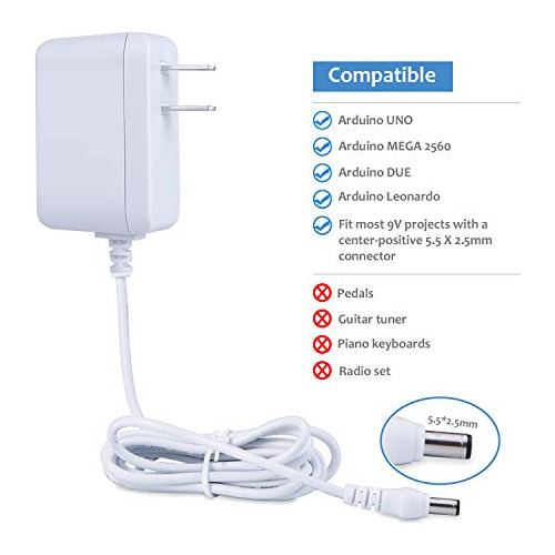 Adaptador Convertidor Elegoo Ac 100v-240v Dc 9v 1a Fuente De