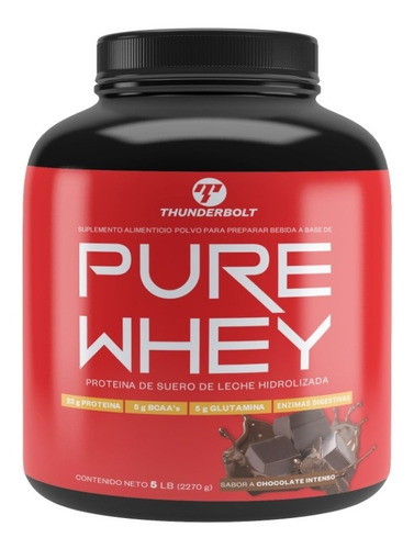 Proteina Hidrolizada Thunderbolt Pure Whey 5lb, 23g/porción