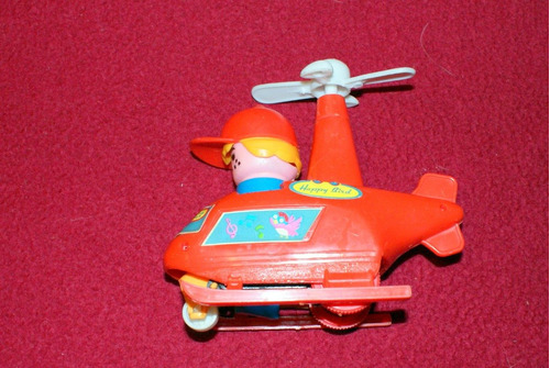 Helicoptero De Juguete Happy Bird Antiguo Vintage