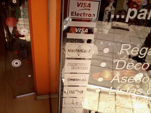 Ploteo De Vidriera Tarjeta De Credito, Visa, Mastercard
