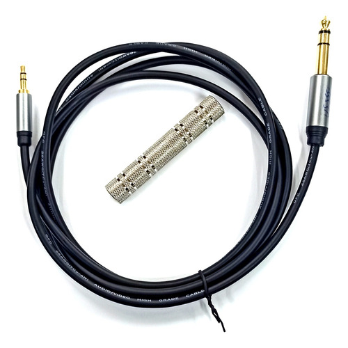 Cable Audio Plug 3.5mm Trs A Plug 6.3mm Trs Más Unión 6.3mm