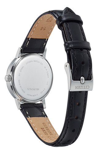 Citizen White Dial Ladies Dress Eu6090-03a ........ Dcmstore Correa Plateado Bisel Plateado Fondo Gris oscuro