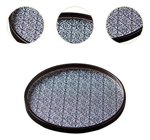 Bandeja Para Servir Con Flores De 30 Cm X 30 Cm X 2,4 Cm