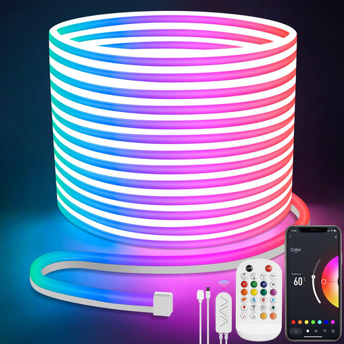 Lamomo Tira De Luces Led, Luces Led De Neon Rgb De 32.8 Pies