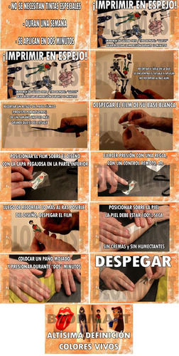 Tatuajes Temporales Papel Transfer Impresión Inkjet O Laser