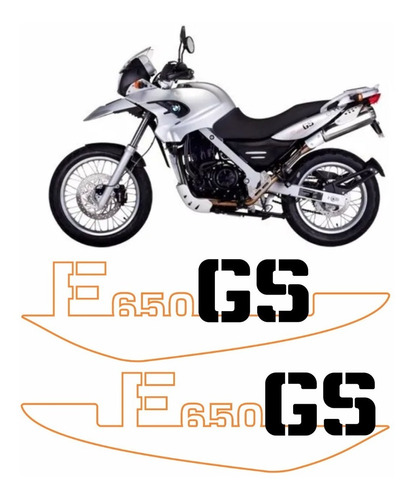 Emblema Adesivo Bmw G650 Gs Branca Par Bwg650gs03