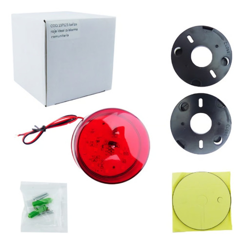 Baliza Led Strobo 15 Led Mini Roja 12 Volt Ideal Para Alarma