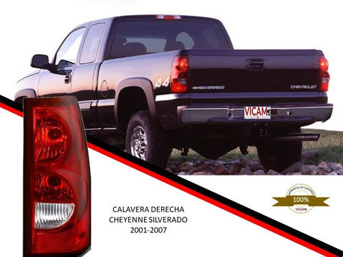 Calavera Derecha Chevrolet Cheyenne 2001-2007 Filo Negro