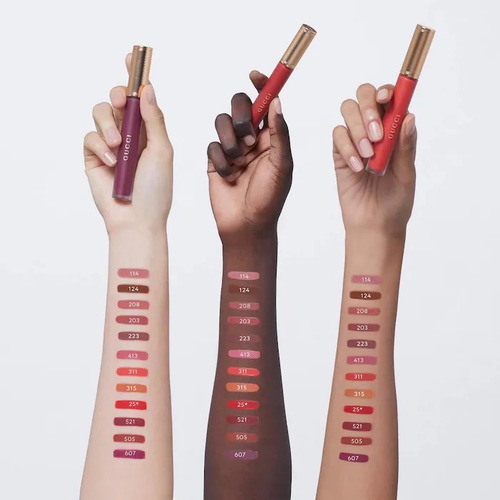 Gucci Liquid Matte Lip Colour Trsnsfer Proof | Goldie Red 25 Goldie Red 25