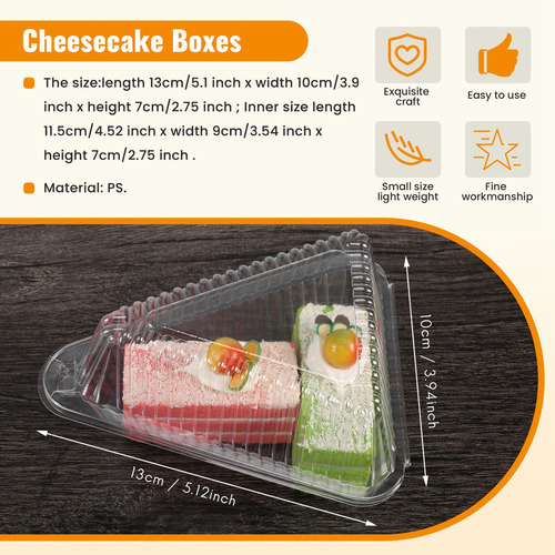 Cajas Triangulares For Tarta De Queso Con 100 Piezas