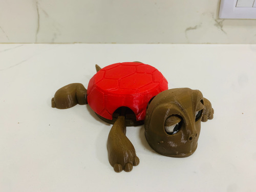Tortuga Viral Posatazas Posavasos Articulada Varios Colores Tortuga Marrón Rojo