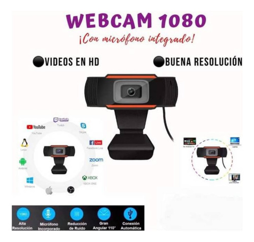 Cámara Web 1080p Para Pc Con Microfono - X13