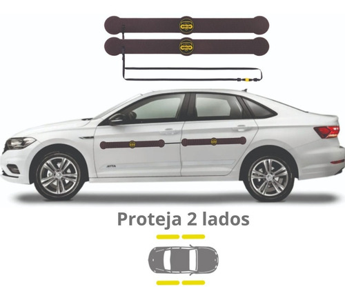 Imagem 1 de 7 de Protetor De Porta Para Carros Shields - Longo Kit C/ 4 Prot