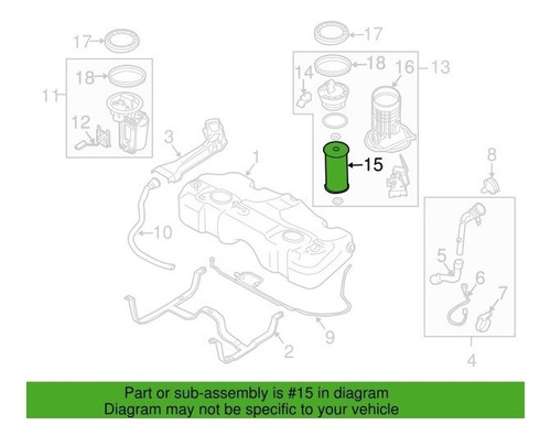 Imagen 5 de 8 de Filtro Gasolina Mini Cooper S 2001-2012, Cabrio 2004-2008