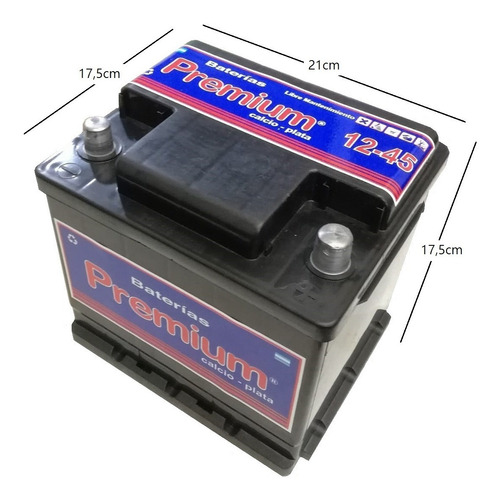 Imagen 2 de 9 de Bateria Premium 12x45 P45 Auto Blindada Libre Mantenimiento