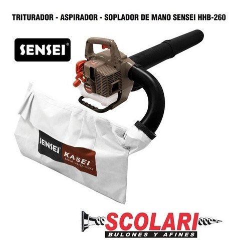 Imagen 2 de 8 de Sopladora Aspiradora Trituradora De Mano Sensei Hhb 260 Naft