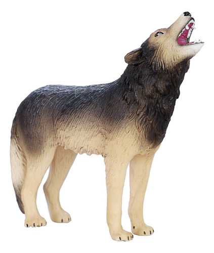 Lobo De Madera Pintada A Mano Mojo Figura De Juguete