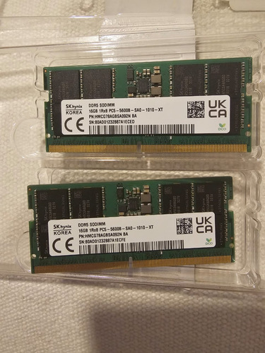 Memoria Ram 36gb Ddr5 5600mhz 2x16gb Sodimm Sk Hynix Hmcg78a