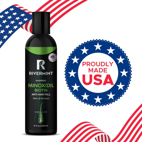 Shampoo Rivermint Com Ácido Hialurônico E Biotina Para O Cre