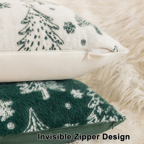 Cubiertas De Almohada De Árbol De Árbol De Navidad Verde Sin