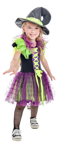 Fantasia Vestido De Bruxa - Halloween - Quimera Kids