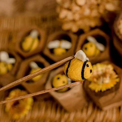 Juguetes De Madera Clasificar Y Apilar Colmenas De Abej...