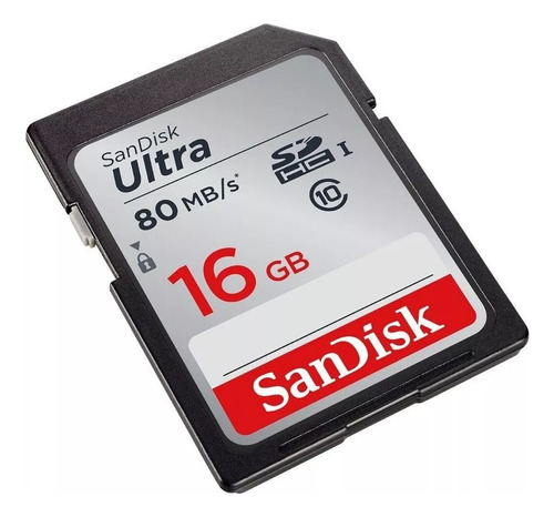 Cartão De Memória 16gb Sdhc Ultra 80mbs Classe 10 Sandisk Original Lacrado