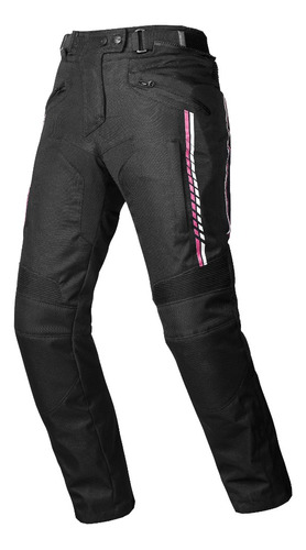 Pantalón Moto Torque Revo Negro-rosa Dama