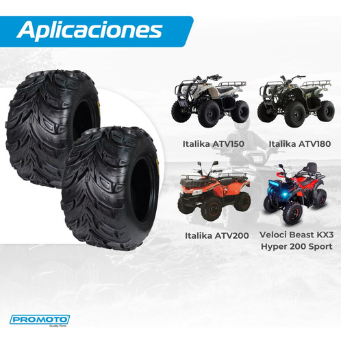 2 Llantas Delanteras 21x7-10 Para Cuatrimoto Italika Ti