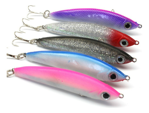 Señuelo Blando Pesca Alevino Minnow Lapiz Laser Carnada X 4