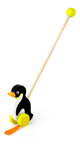 Juego De Arrastre Bebé Madera Didáctico Tiracuerda Pinguino