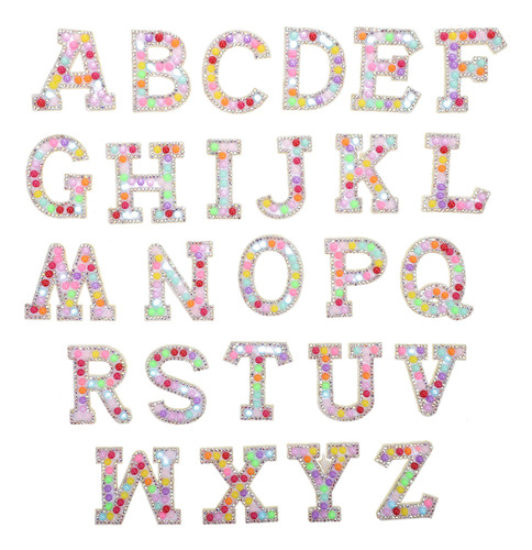 Pegatina De Tela Clothes Patch Alphabet Pearl Para Decorar,