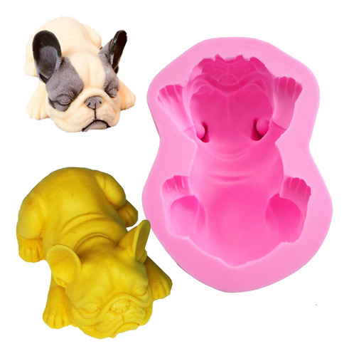 Fewo Molde De Silicona 3d Bulldog Francés Para Fondant Choco