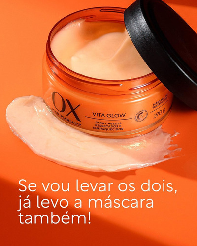Nutrição Pro Cabelo Ox Mari Maria Kit Com Shampoo E Máscara