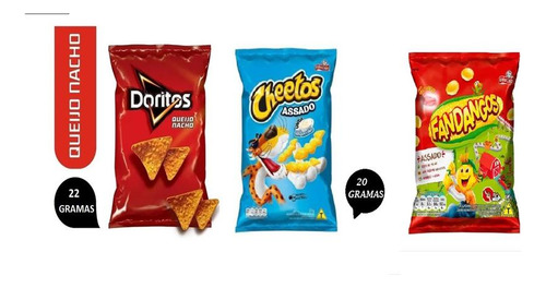 Elma Chips Doritos + Fandangos + Cheetos Caixa C/ 80un Total