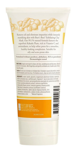 Mascarilla De Arcilla Exfoliante Facial Burt's Bees 70gr