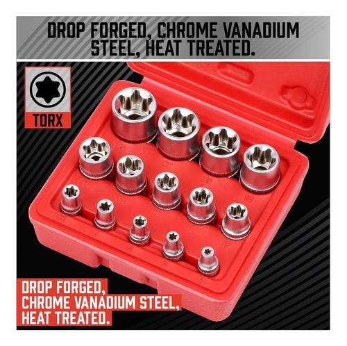 P Sedy Juego De Dados De Estrella E-torx Hembra De 14