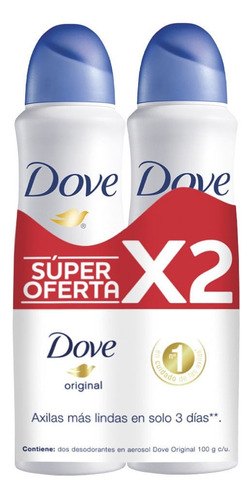 Desodorante Dove Spray Mujer 150 Ml X2 Original