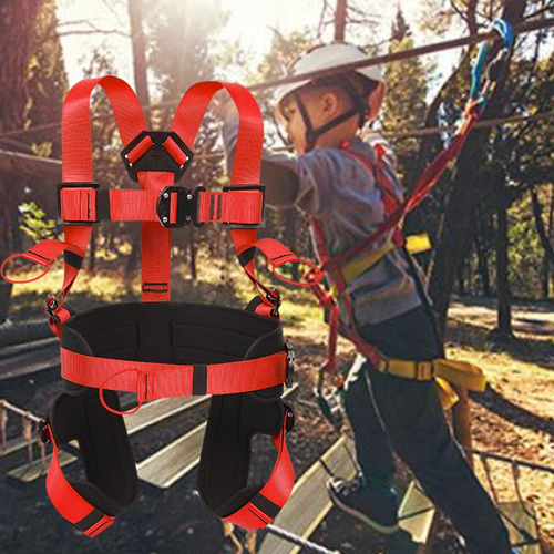 Bungee Trampolín Arnés Seguridad Sentarse Cuerpo Rojo