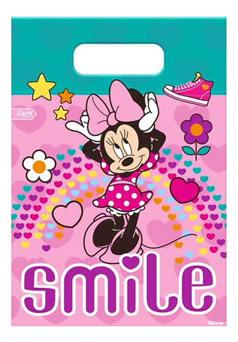 Bolsa Dulces Cumpleaños Minnie Mouse X 6 Cotillón Activarte