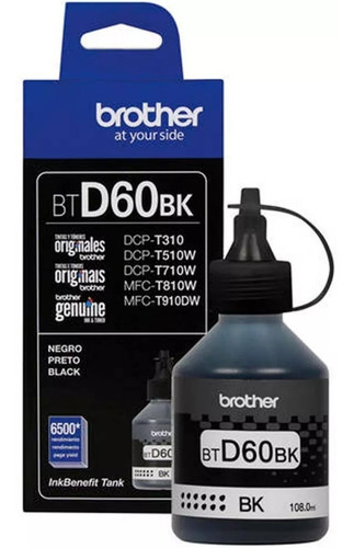 Imagen 2 de 2 de Botella Detinta Brother Original Btd60bk T310 T510 T710 T910