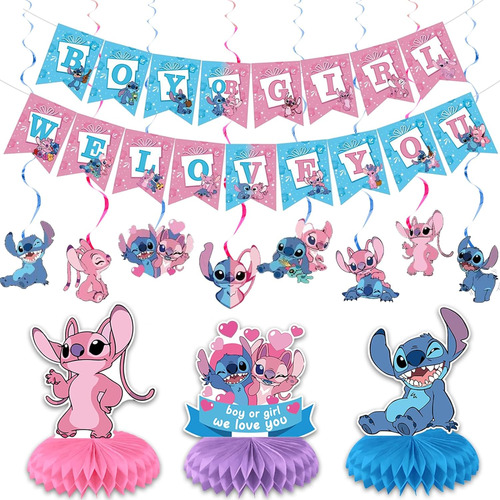 Stitch And Angel - Suministros Para Fiesta De Revelación De 