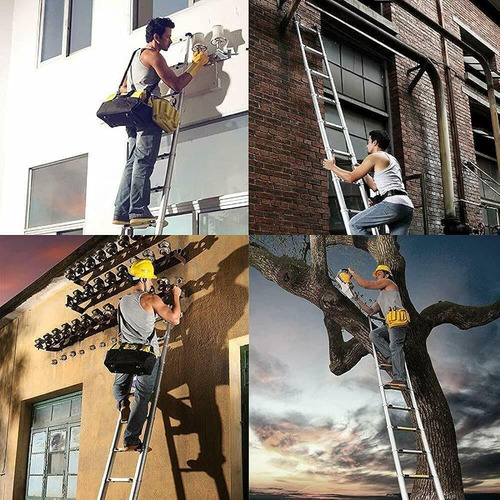 Escalera De Extensión De 14.4 Pies Con Gancho Desmontable